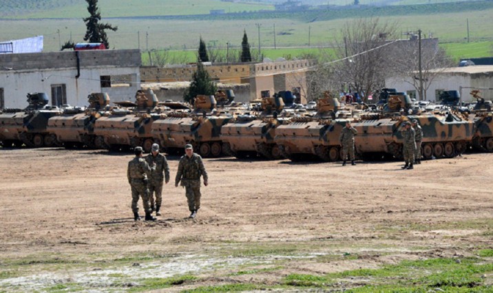 Quân đội Thổ Nhĩ Kỳ triển khai binh lực trên chiến trường Afrin. Ảnh minh họa Masdar News