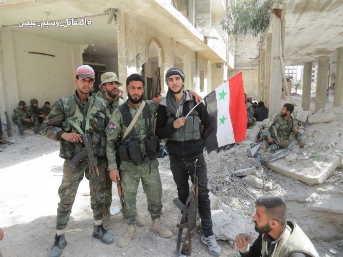 Binh sĩ quân đội Syria trên chiến trường thị trấn Kafr Batna - ảnh minh họa Muraselon