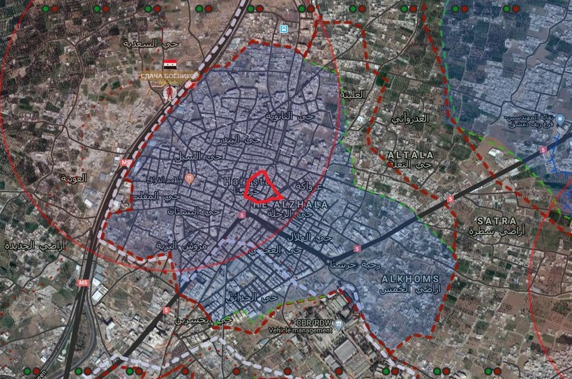 Khu vực quận Harasta, chuẩn bị chuyển quyền kiểm soát cho quân đội Syria - ảnh South Front 