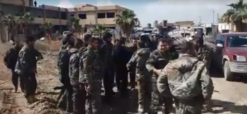 Binh sĩ lực lượng Tiger trên chiến trường Đông Ghouta, chuẩn bị cho cuộc tấn công mới. Ảnh minh họa video