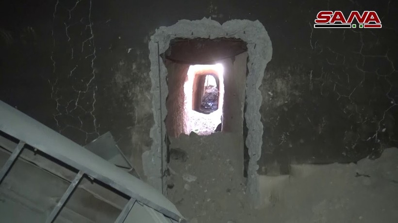 Đường hầm ngầm bí mật ơ Đông Ghouta - ảnh minh họa video SANA