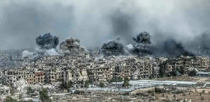 Pháo binh,tên lửa quân đội Syria tấn công trại Yarmouk - ảnh mịnh họa Muraselon