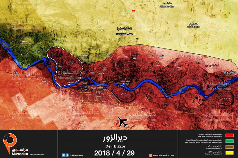 Những ngôi làng quân đội Syria giải phóng từ lực lượng SDF.Ảnh Muraelon