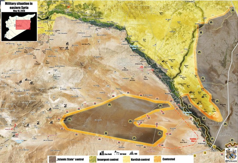 Tình hình chiến sự Deir Ezzor tính đến ngày 12.0.2018 theo South Front