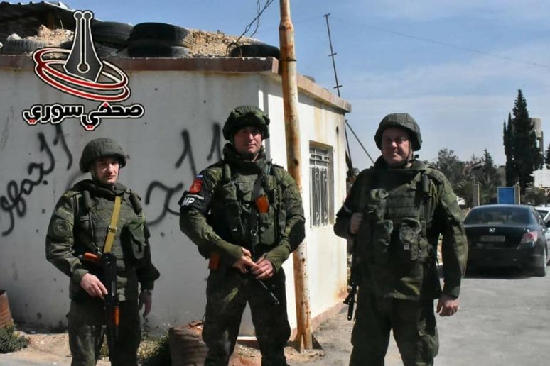 Quân cảnh Nga trong khu vực ngoại ô Damasus. Anh minh họa Masdar News