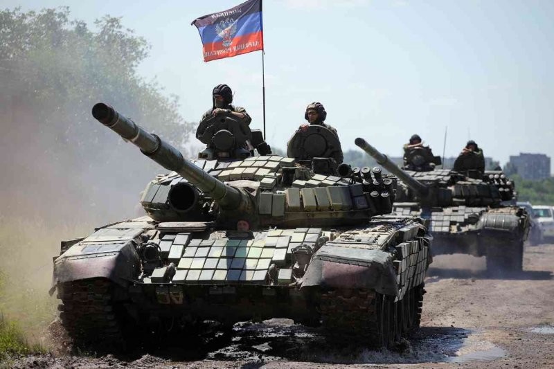 Lực lượng xe tăng dân quân Donesk/ Ảnh minh họa truyền thông Donesk