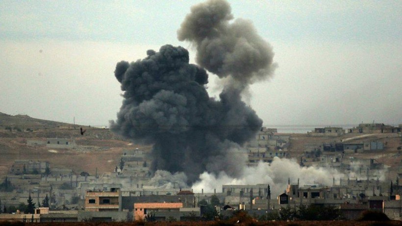 Không quân Mỹ ném bom vào dân thường Syria.Ảnh minh họa Masdar News