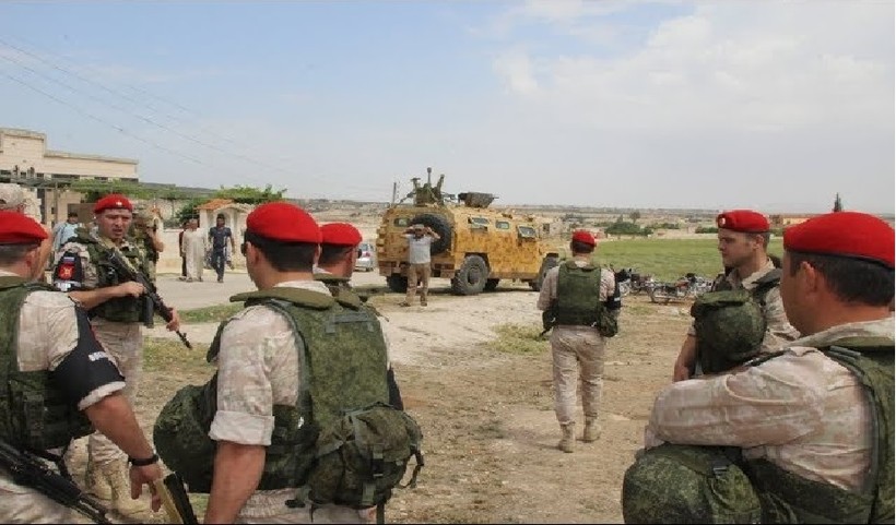 Quân cảnh Nga tiến vào thị trấn miền bắc Hama, Ảnh minh họa Masdar News