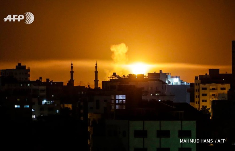 Không quân Isrel không kích Hamas trên dải Gara. Ảnh minh họa  ShehabAgency