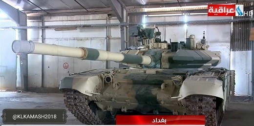 Xe tăng T-90 Nga ở Iraq. Ảnh tài khoản @Kamash2018