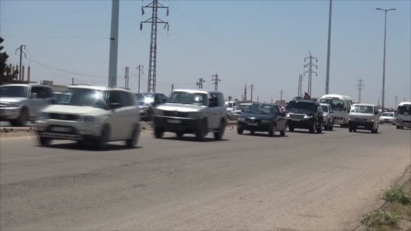 Dường quôc lộ Homs - Hama đã thông tuyến cho người dân. Ảnh minh họa video Ruptly
