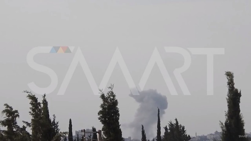 Không quân Nga không kích lực lượng Hồi giáo cực đoan ở ngoại ô Aleppo. Ảnh minh họa video