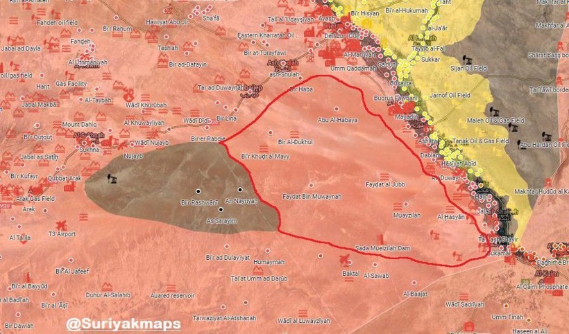 Quân đội Syria và các lực lượng đồng minh giải phóng 5800 km2 ở Deir Ezzor. Ảnh minh họa Muraselon