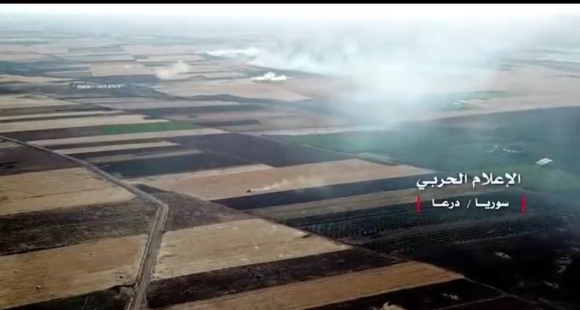 Chiến trường phía đông thành phố Daraa. Ảnh video Hzbollah
