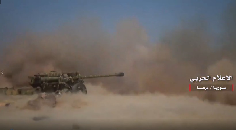 Lực lượng Tiger tấn công trên chiến trường Daraa.Ảnh video quân đội Syria