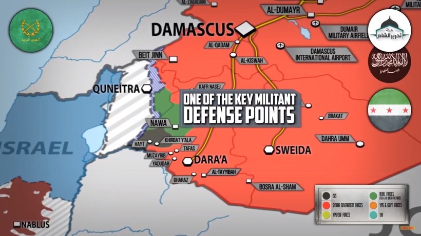 Tình hình chiến sự Daraa - Qunetra, còn một cứ chiểm chiếm lược cuối cùng ở Qunetra. Anhe video