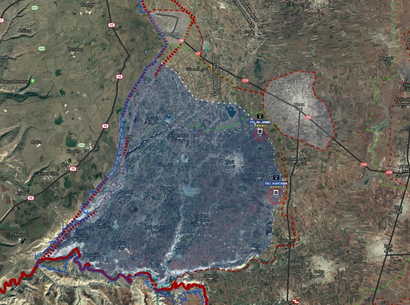 Quân đội Syria tấn công vào khu vực IS chiếm đóng. Bản đồ Muraselon