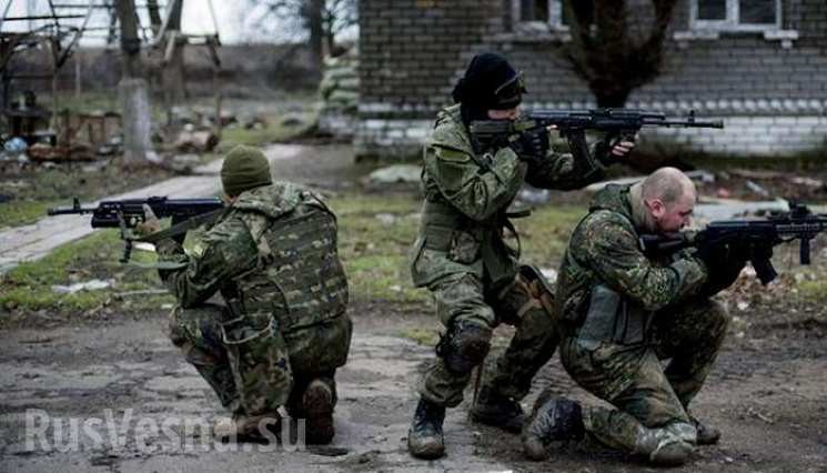 Binh sĩ quân đội Ukraina chiến đấu ở Donesk. Ảnh Rusvesna