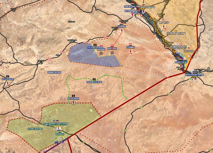 Toàn cảnh tình hình chiến trường sa mạc phía đông Syria. Ảnh minh họa South Front