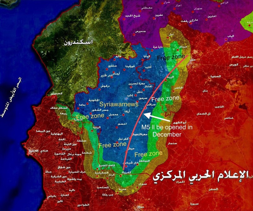 Khu vực phi quân sự giữa lực lượng Hồi giáo cực đoan và quân đội Syria trong khu vực Idlib