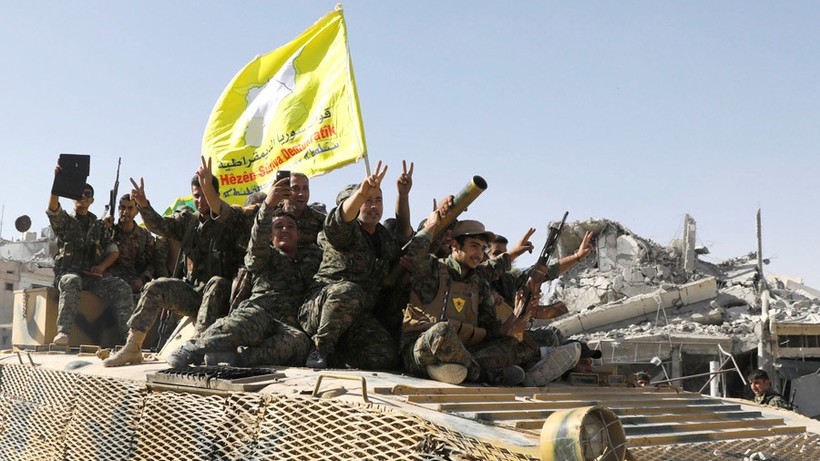 Lực lượng chiến binh dân quân người Kurd trên chiến trường Afrin. Ảnh minh họa Masdar News