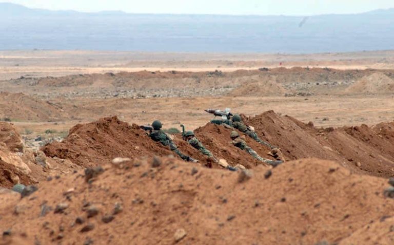 Binh sĩ quân đội Syria trên chiến trường Al-Safa. Ảnh minh họa South Front