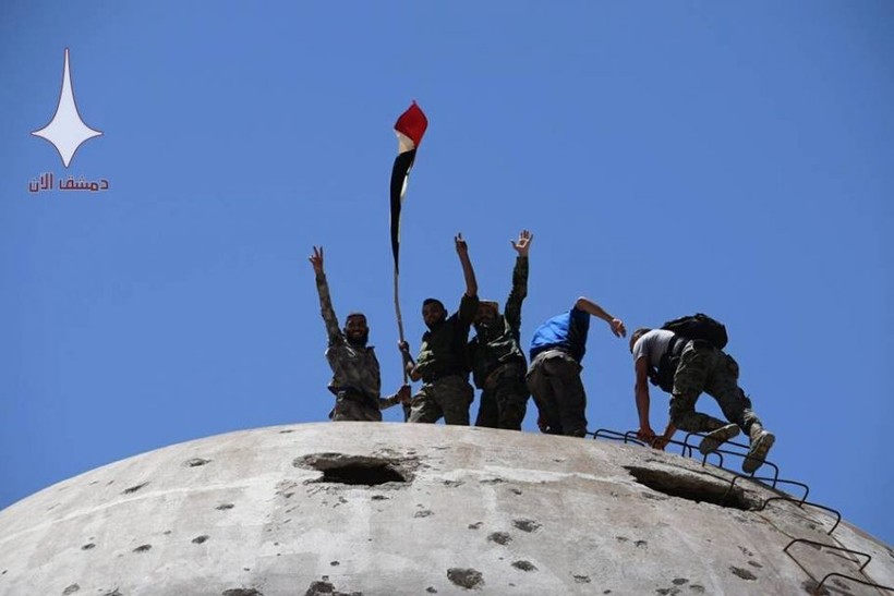 Binh sĩ quân đội Syria trên chiến trường Idlib, Hama, Aleppo. Ảnh minh họa: Masdar News.