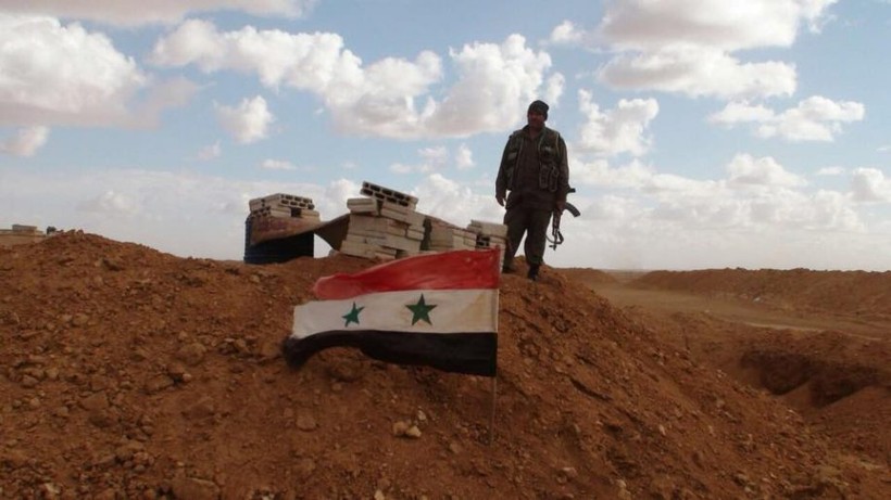 Binh sĩ quân đội Syria trên chiến trường Hama. Ảnh minh họa: Masdar News.
