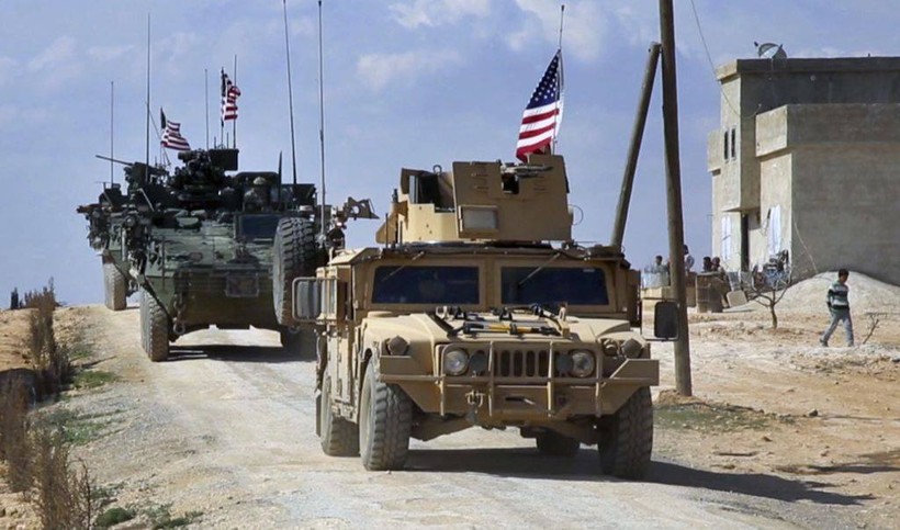 Quân đội Mỹ trên chiến trường Syria. Ảnh minh họa: Masdar News.