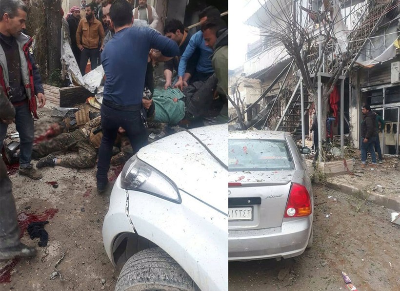 Vụ đánh bom tự sát của IS ở nhà hàng Prince, thành phố Manbij.