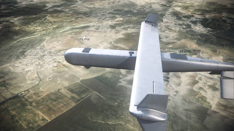Máy bay không người lái tự sát Mini Harpy. Ảnh minh họa: Israel Aerospace Industries.