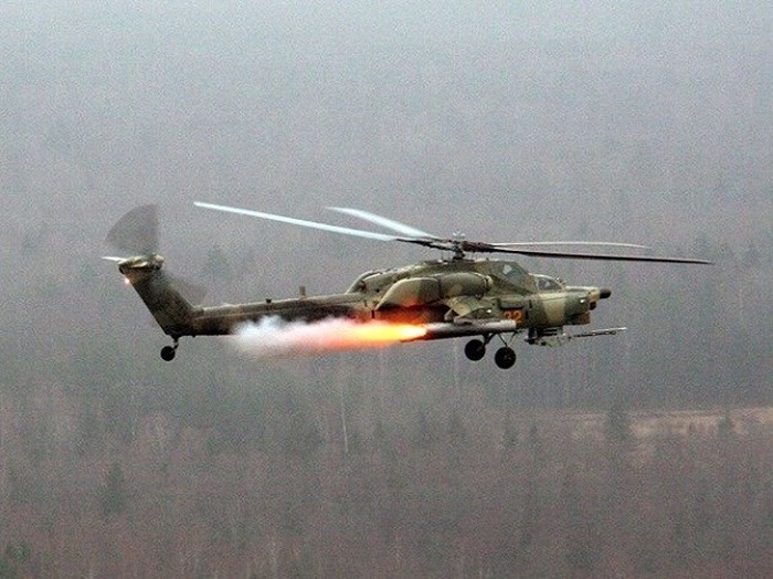Máy bay trực thăng Mi-28N tấn công mục tiêu khủng bố ở Hama.