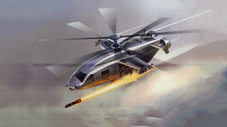 Một ý tưởng trực thăng tấn công lai ghép động cơ đẩy.
