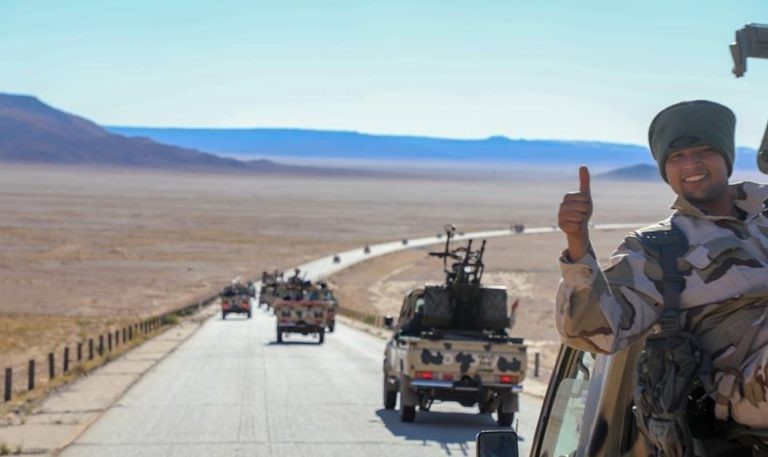 Lực lượng tăng cường quân đội Quốc gia LNA Libya tiến về thủ đô Libya, thành phố Tripoli. Ảnh minh họa South Front