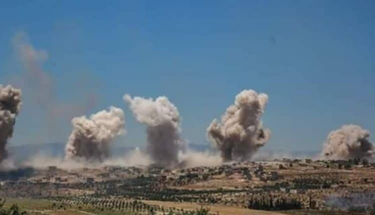 Không quân Nga - Syria không kích dữ dội chiến trường Hama. Ảnh Muraselon