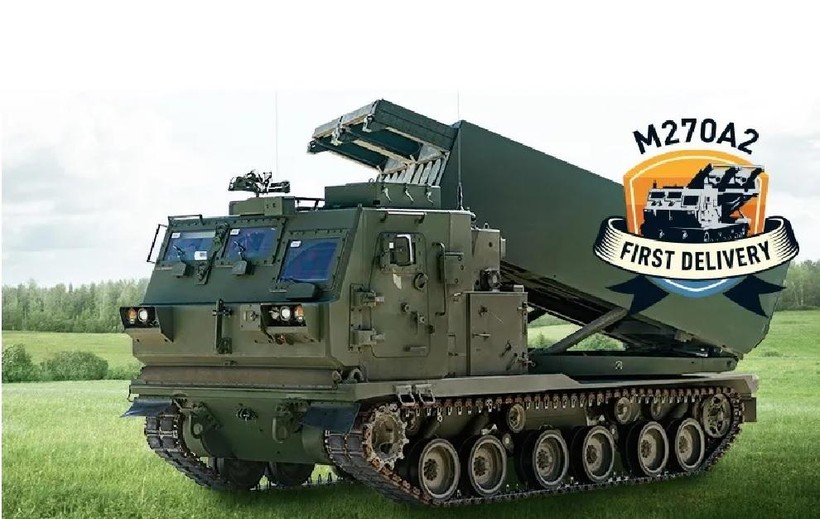 Hệ thống pháo phản lực tên lửa (MLRS) Lockheed Martin M270A2. Ảnh Lockheed Martin
