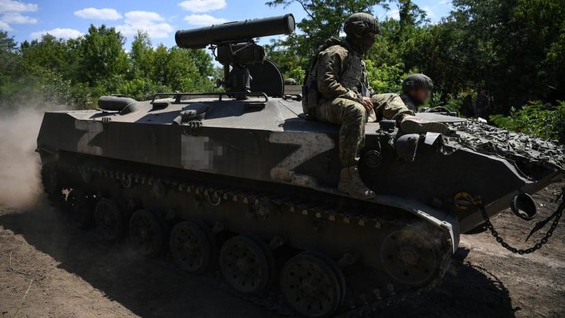 Quân đội Nga tiến công trên chiến trường Donetsk. Ảnh minh họa RT