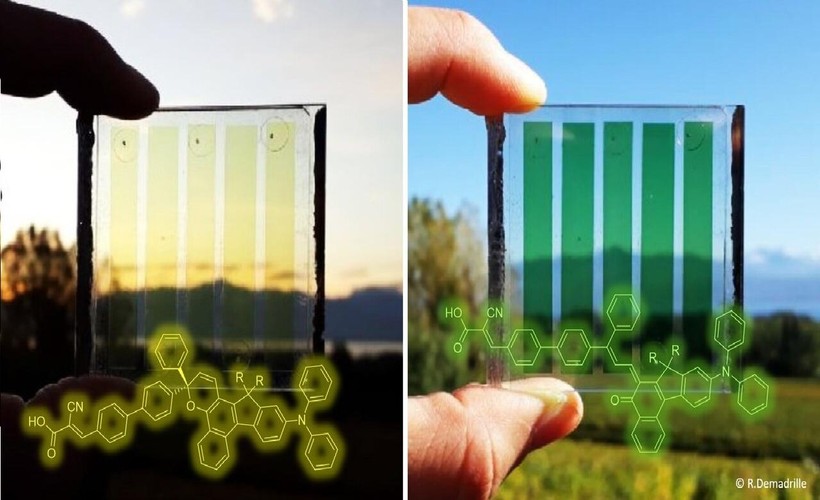 Tế bào pin mặt trời chất nhuộm nhạy quang (DSC). Ảnh Tech Xplore