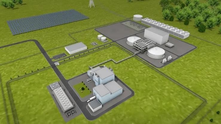 Mô hình 3D nhà máy điện hạt nhân Natrium. Ảnh CNBC.