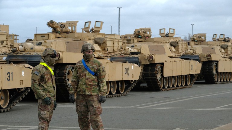 Xe tăng M1 Abrams của Quân đội Mỹ trong cuộc diễn tập ở Bremerhaven, Đức, năm 2020. Ảnh Patrik Stollarz / AFP