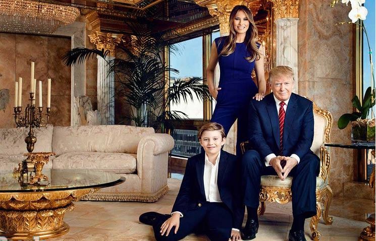 Vợ chồng ông Donald Trump trong căn hộ dát vàng tại New York (ảnh tư liệu)