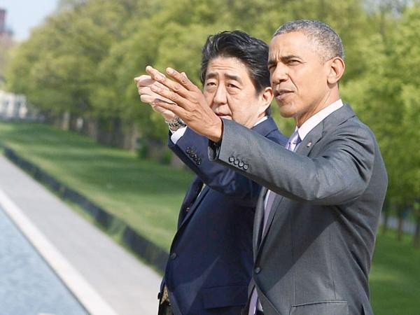 Thủ tướng Nhật Bản Shinzo Abe và Tổng thống Mỹ Barack Obama trong chuyến thăm Mỹ từ ngày 26/4 đến ngày 3/5/2015 (ảnh tư liệu)