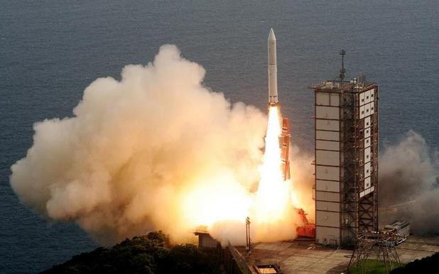 Tên lửa đẩy Epsilon được phóng tại Trung tâm vũ trụ Uchinoura của Cơ quan phát triển hàng không vũ trụ Nhật Bản (JAXA) tháng 9/2013. Ảnh: JIJI Press/AFP