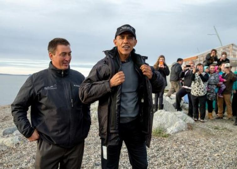 Năm 2015, Tổng thống Mỹ Barack Obama khi đó đã đến thăm Bắc Cực. Ảnh: Sina