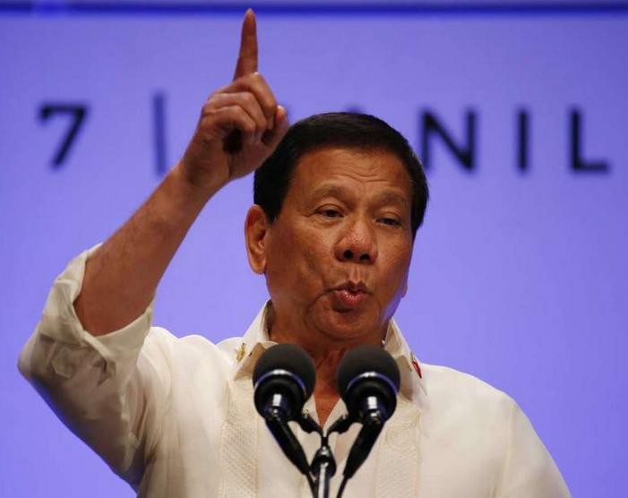 Tổng thống Philippines Rodrigo Duterte. Ảnh: San Francisco Chronicle