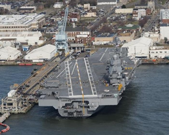 Tàu sân bay động cơ hạt nhân thế hệ mới USS Gerald Ford Mỹ. Ảnh: Sputnik