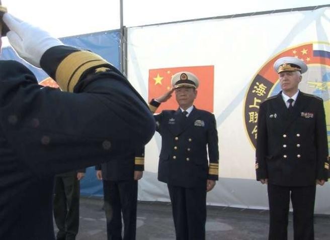 Hải quân Trung Quốc và Nga tiến hành cuộc tập trận chung "Liên hợp trên biển-2017". Ảnh: Ifeng.