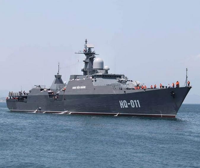Tàu hộ vệ HQ-011 Đinh Tiên Hoàng lớp Gepard của Hải quân Việt Nam, mua của Nga. Ảnh: Kaixian.