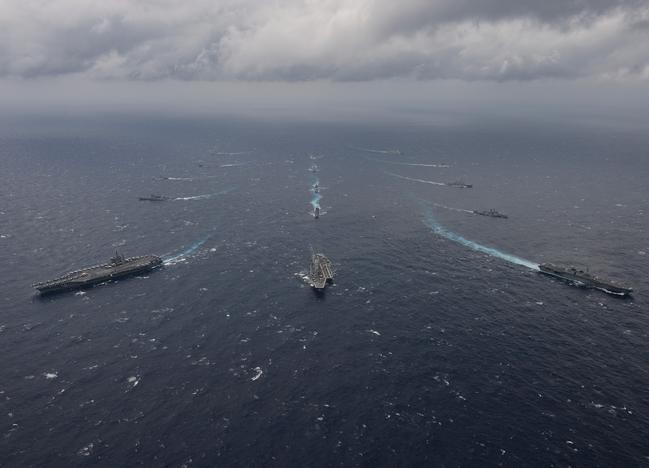 Cuộc tập trận Malabar - 2017 ở vịnh Bengal. Ảnh: U.S. Navy.