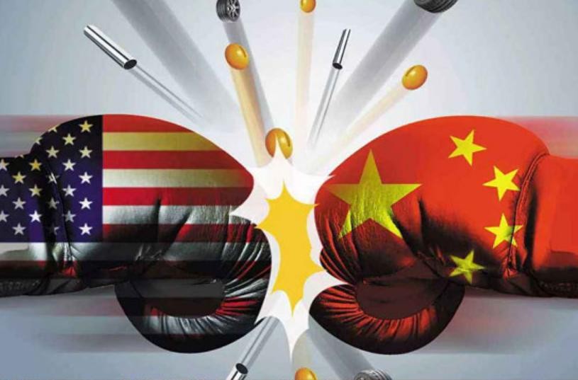 Trung Quốc và Mỹ đang có nguy cơ xảy ra chiến tranh thương mại quy mô lớn. Ảnh: Yicai.
